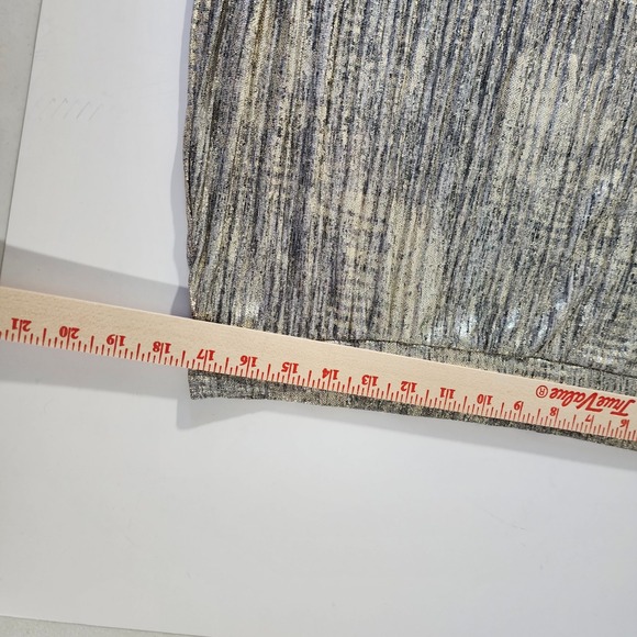 Jennifer Lopez Skirt‎ Women's X Large Gold Gray Metallic Abstract Sparkly - Picture 7 of 9